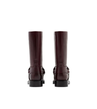 59 qty Bottines Saddle en cuir - Aubergine