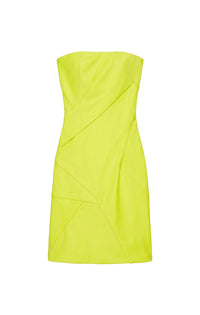 Robe courte bustier - Acid Yellow