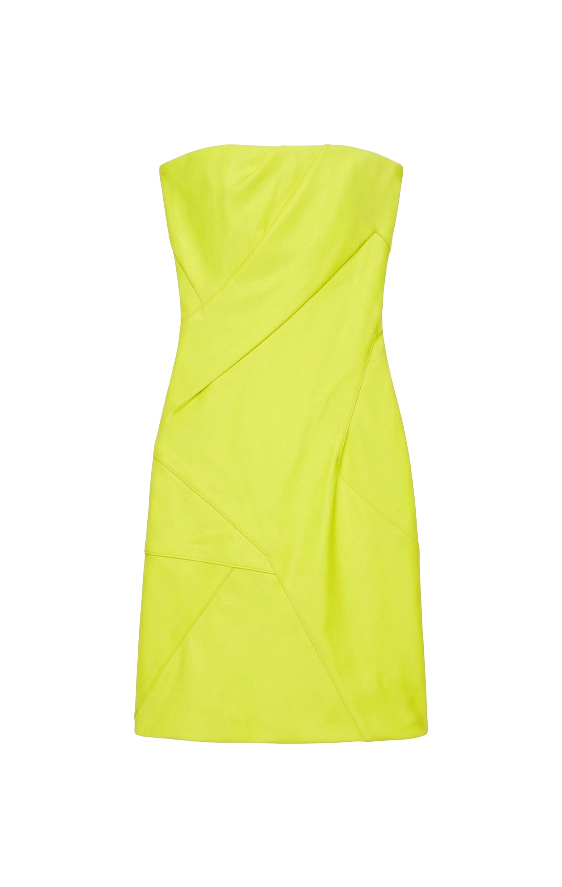 Robe courte bustier - Acid Yellow