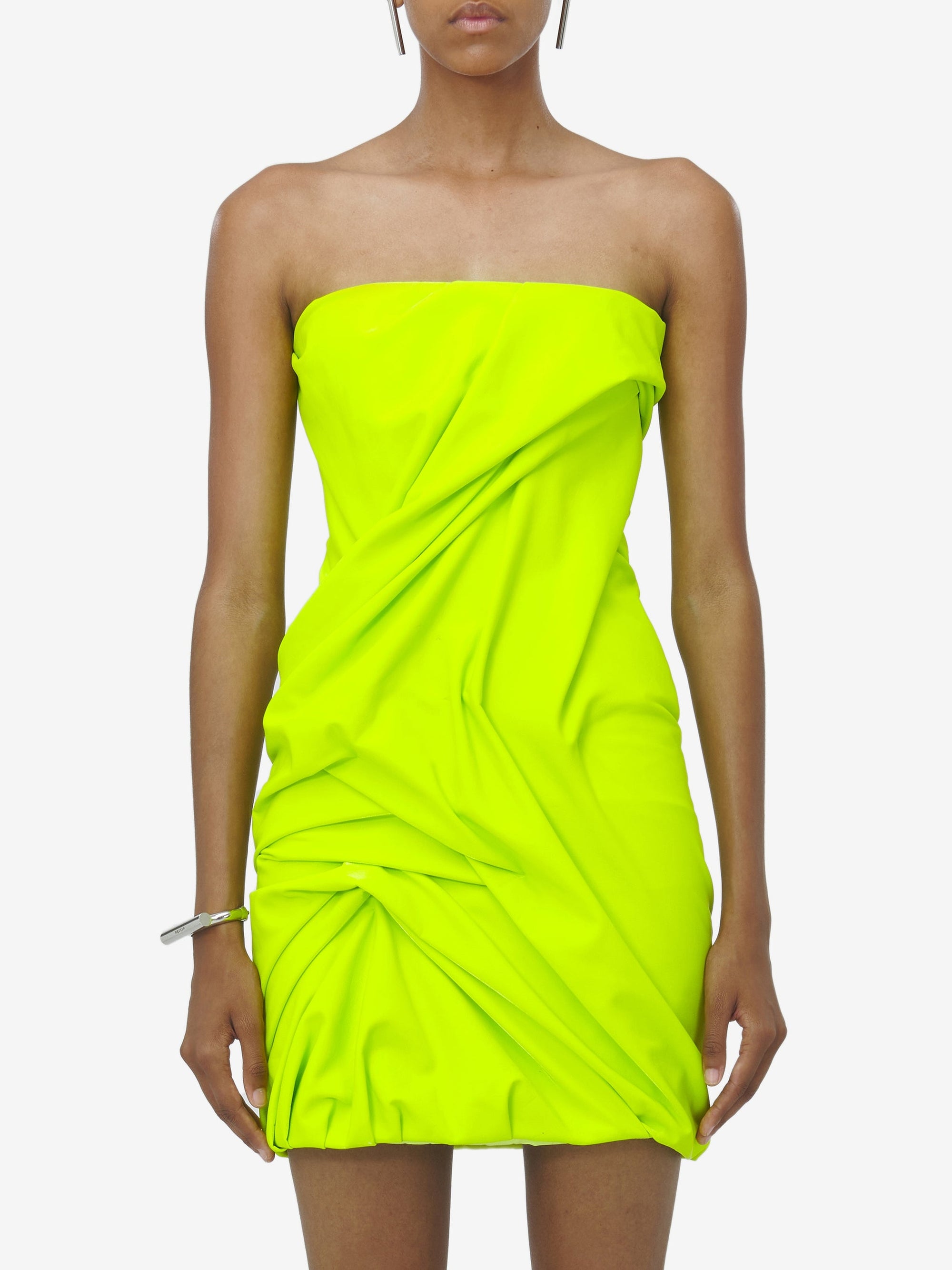 Robe courte bustier - Acid Yellow