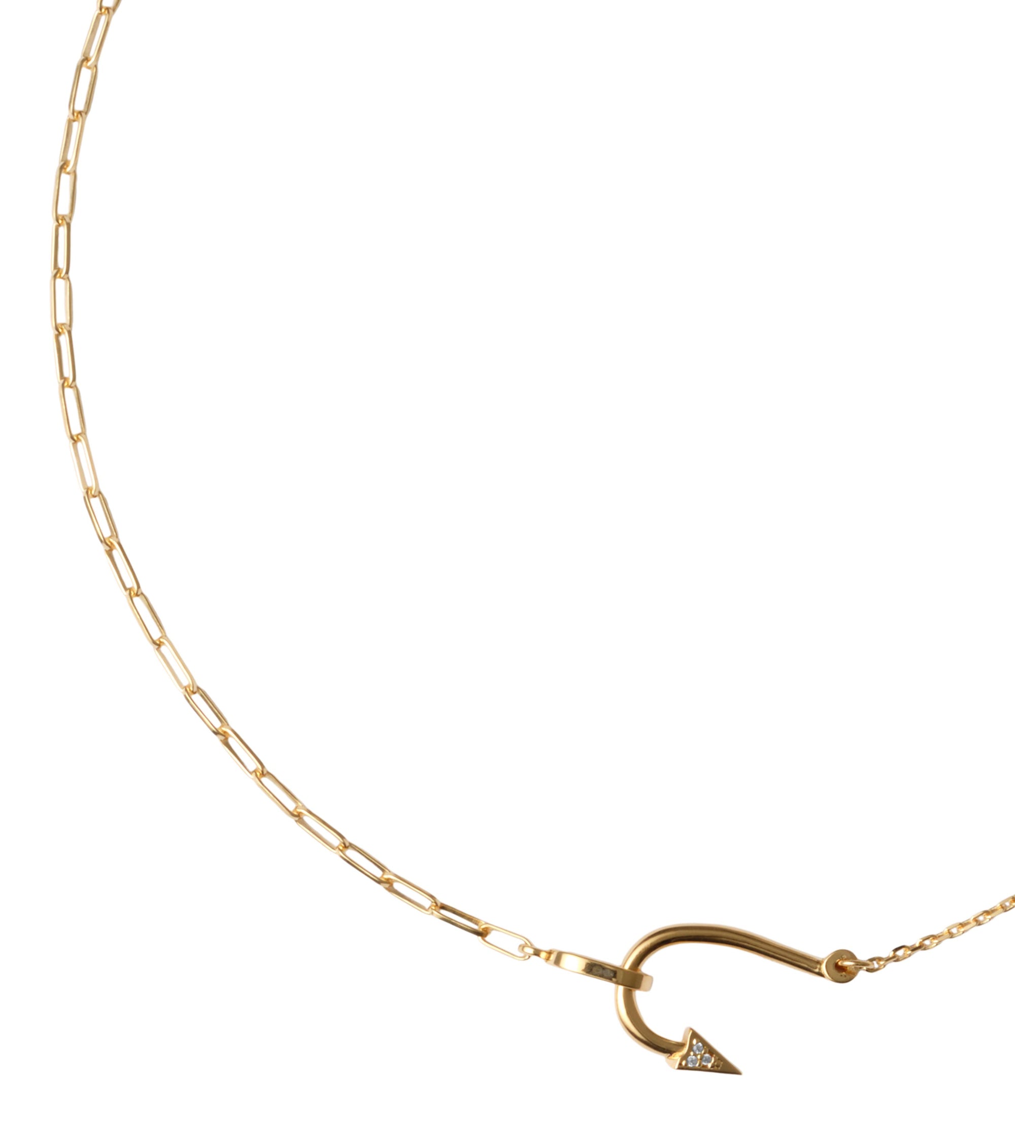 19 qty Collier Hook pavé - Gold & Clear