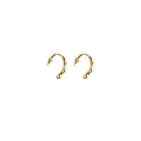 89 qty Boucles d'oreilles Hook pavées - Gold & Clear