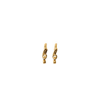 89 qty Boucles d'oreilles Hook pavées - Gold & Clear