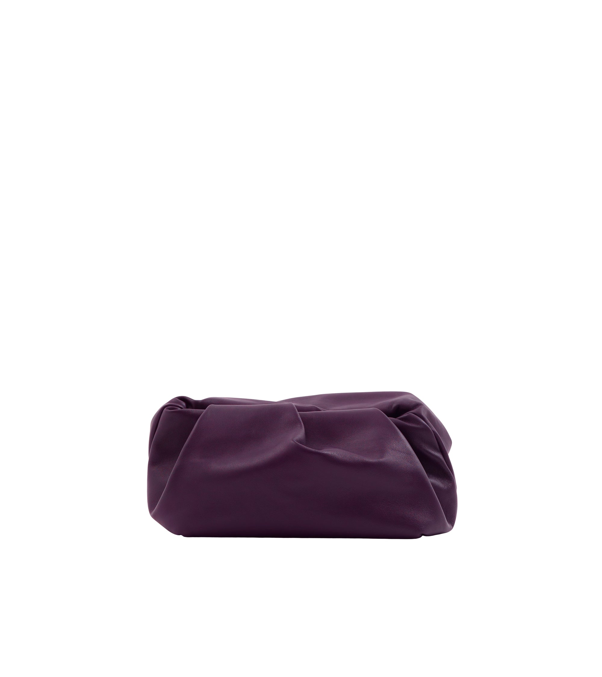 10 qty Sac pochette Rose en cuir - Prune