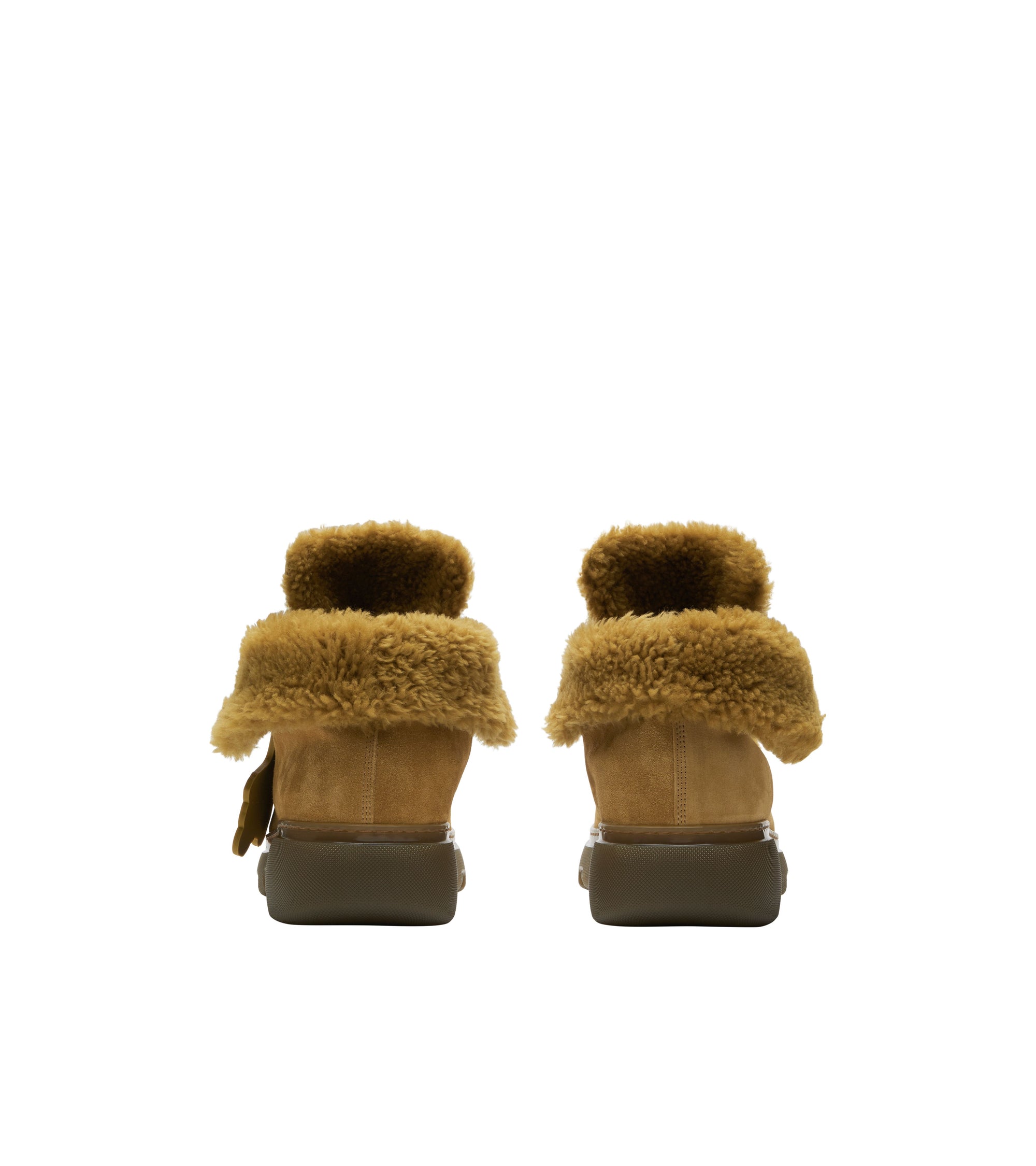 1 qty Creepers montantes en shearling - Manilla & Amber Yellow