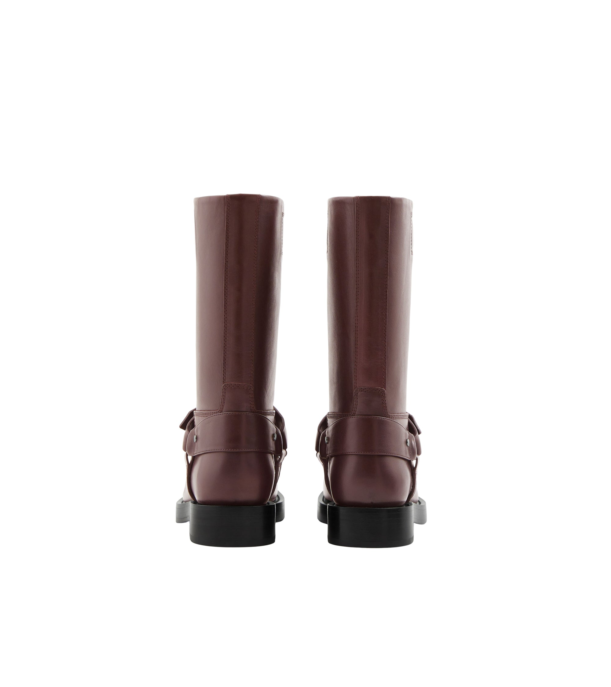 36 qty Bottines Saddle en cuir - Aubergine