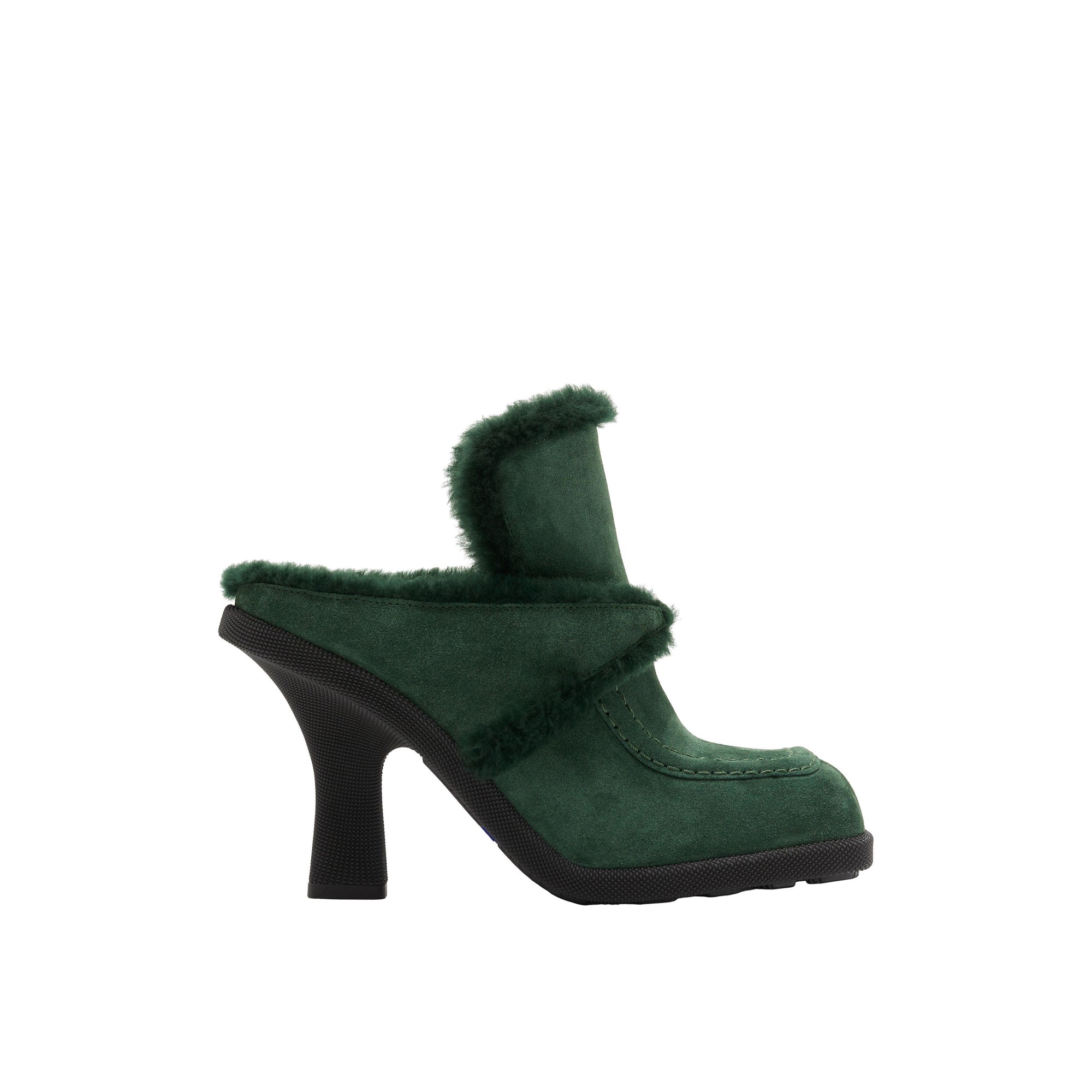 25 qty Mules Highland en cuir velours et shearling - Vine & Vine