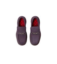 13 qty Mocassins Clamp en cuir - Aubergine