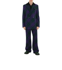 13 qty Veste de costume en laine Check - Deep Royal Check