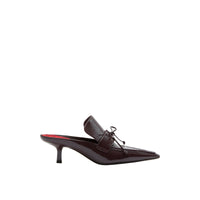 50 qty Mules Storm en cuir - Aubergine