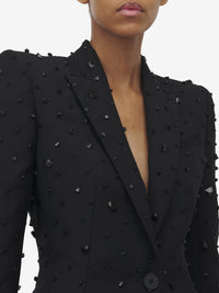 Blazer à double boutonnage en laine - Black