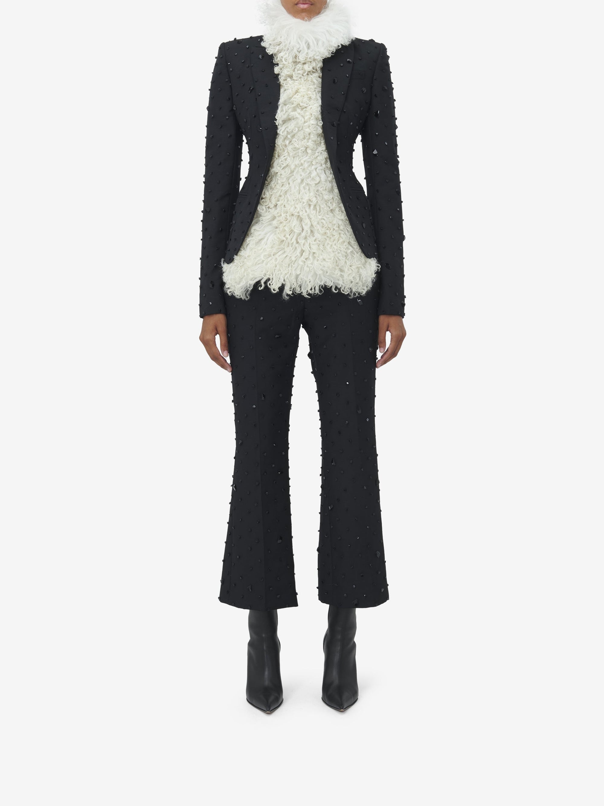 Blazer à double boutonnage en laine - Black