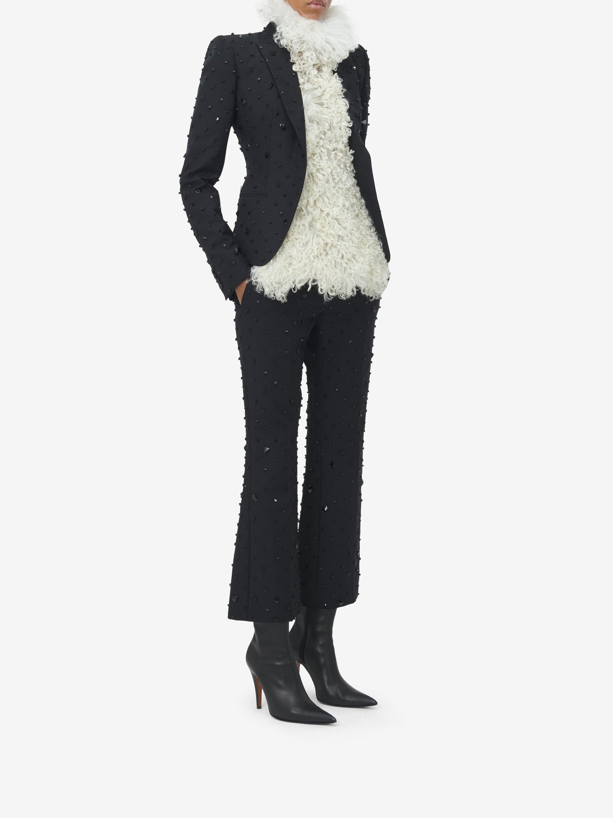 Blazer à double boutonnage en laine - Black