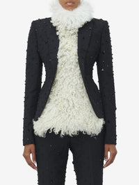 Blazer à double boutonnage en laine - Black