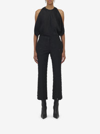Pantalon avec poches en laine - Black