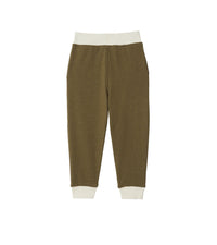 43 qty Pantalon de survêtement en coton - Dark Khaki Green Melange