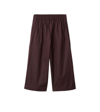 21 qty Pantalon à plis en coton - Deep Mahogany