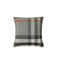 58 qty Coussin en cachemire à motif check - Grey