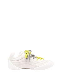 Sneakers à lacets en peau lainée - Off White