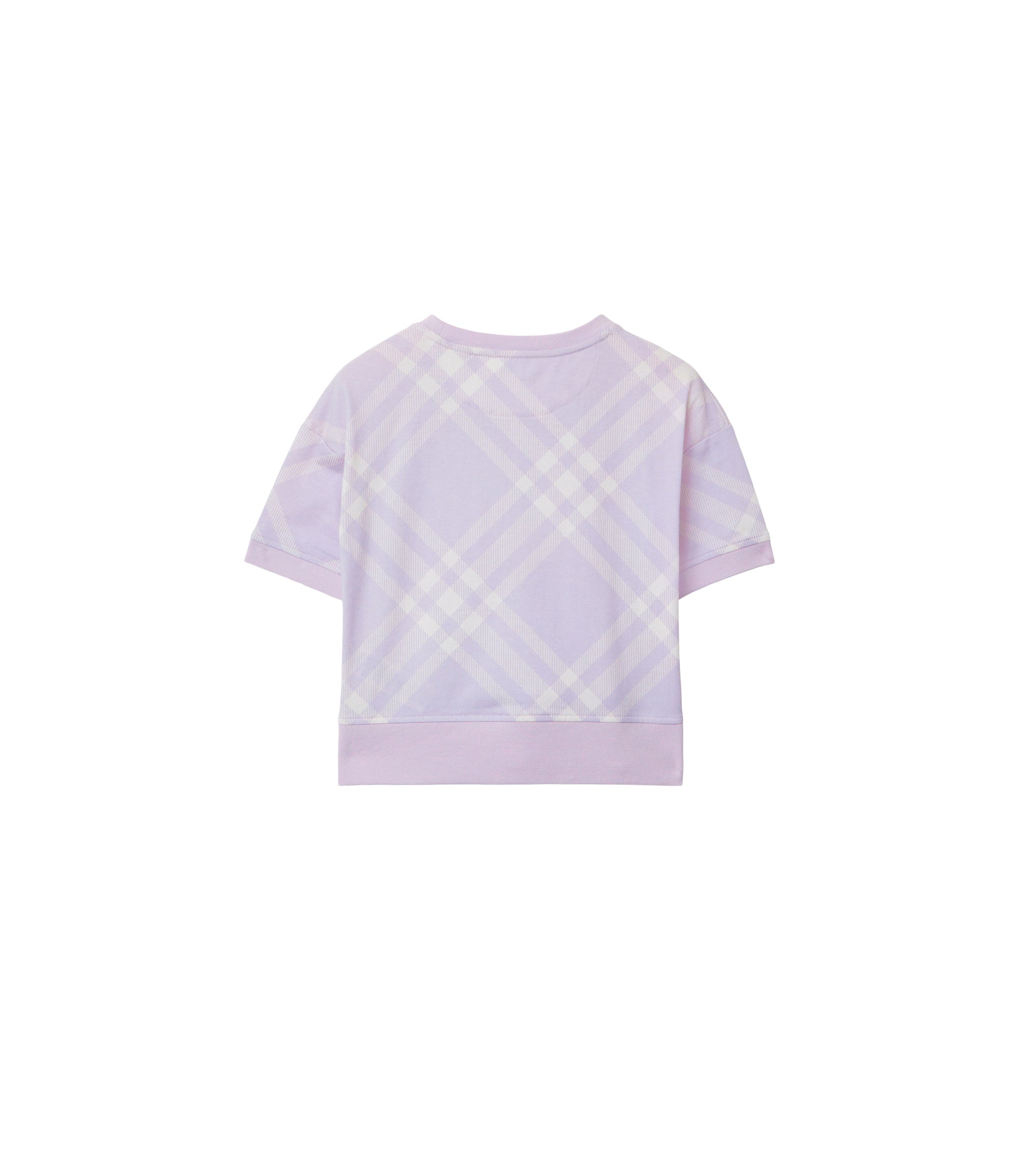 56 qty T-shirt en coton à motif check - Pastel Lilac Check