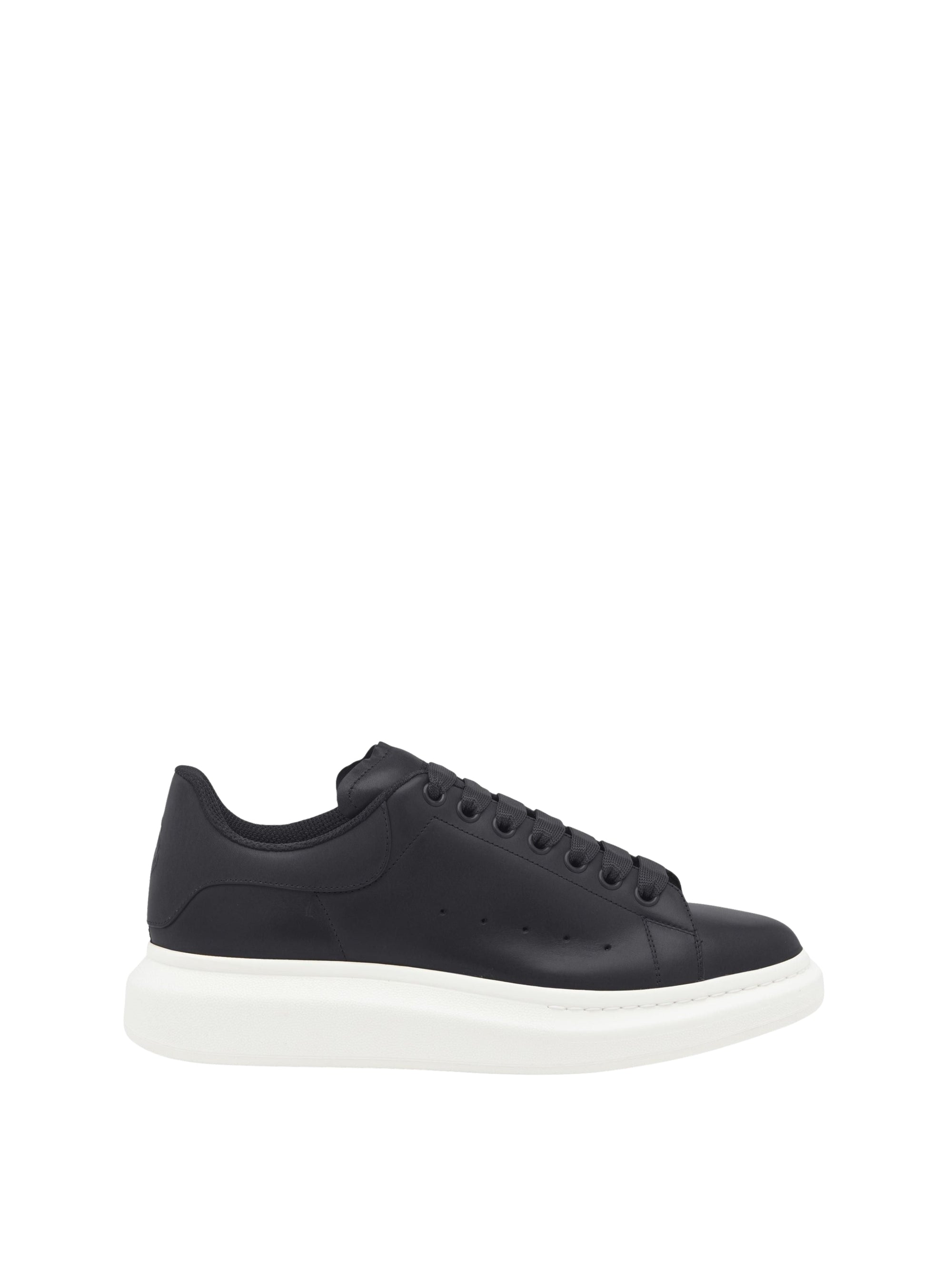 Sneakers à semelle épaisse en cuir - Black