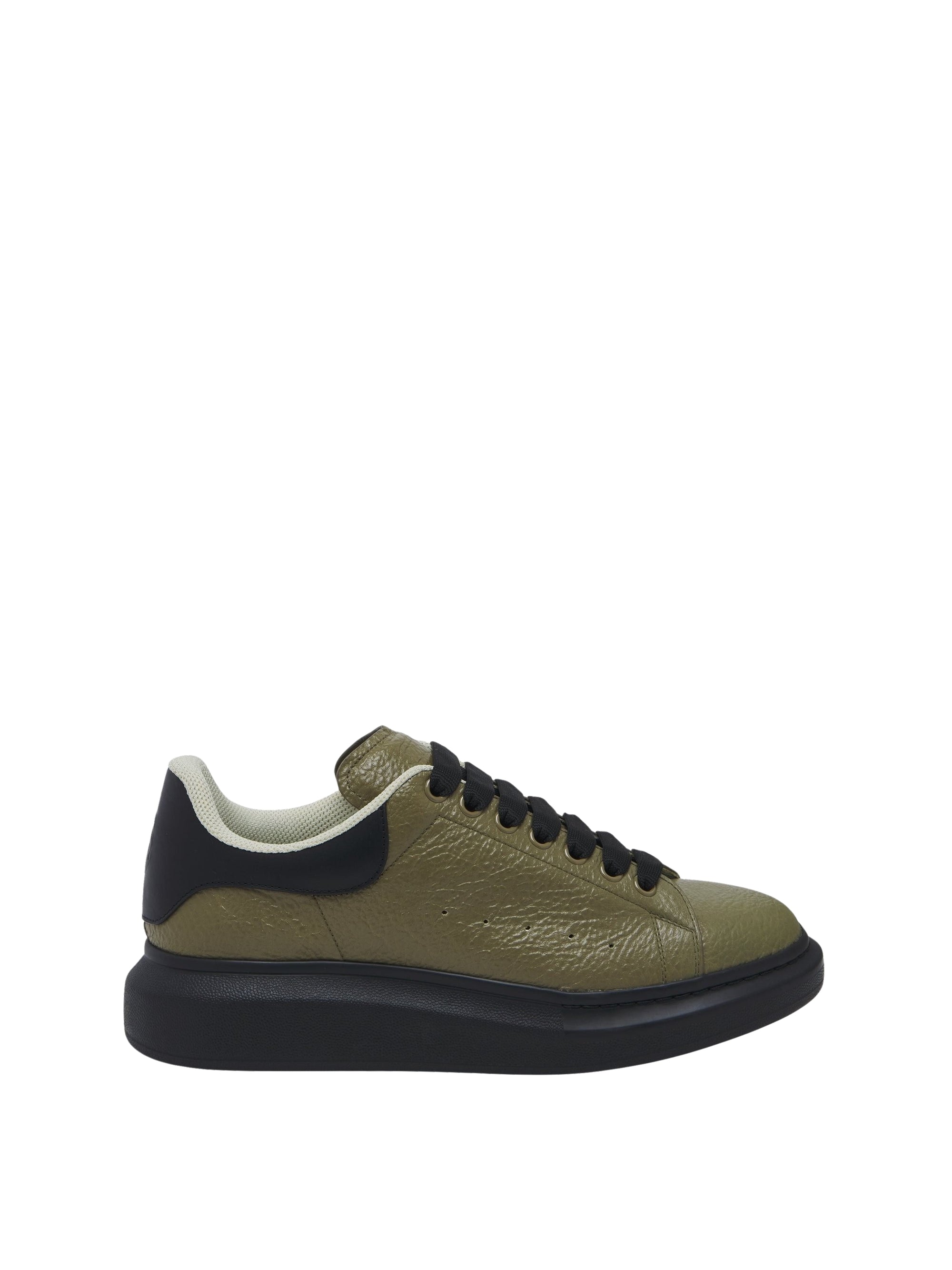 Sneakers avec logo en peau lainée - Mud Black Black