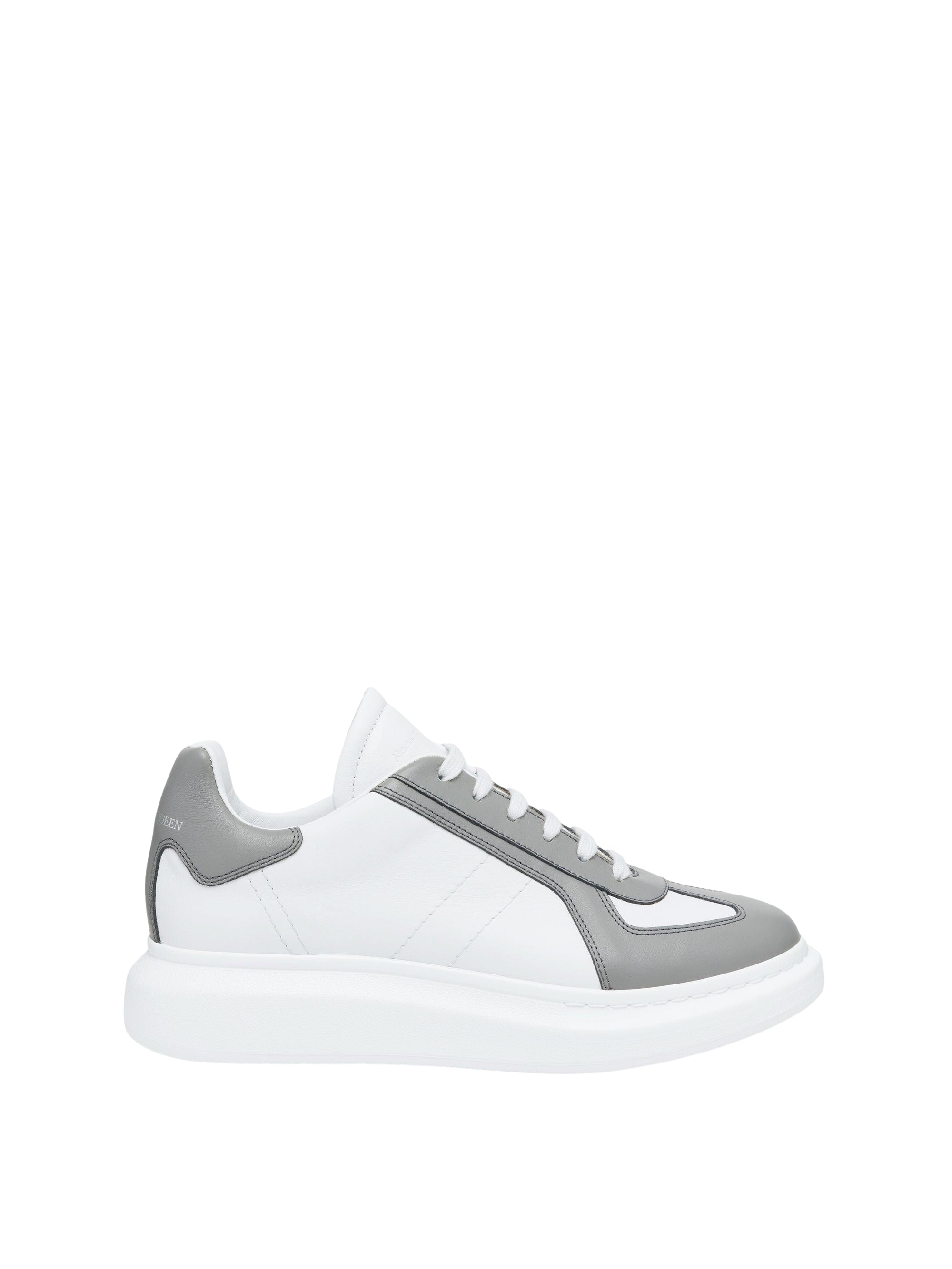 Leather trainers with logo - White