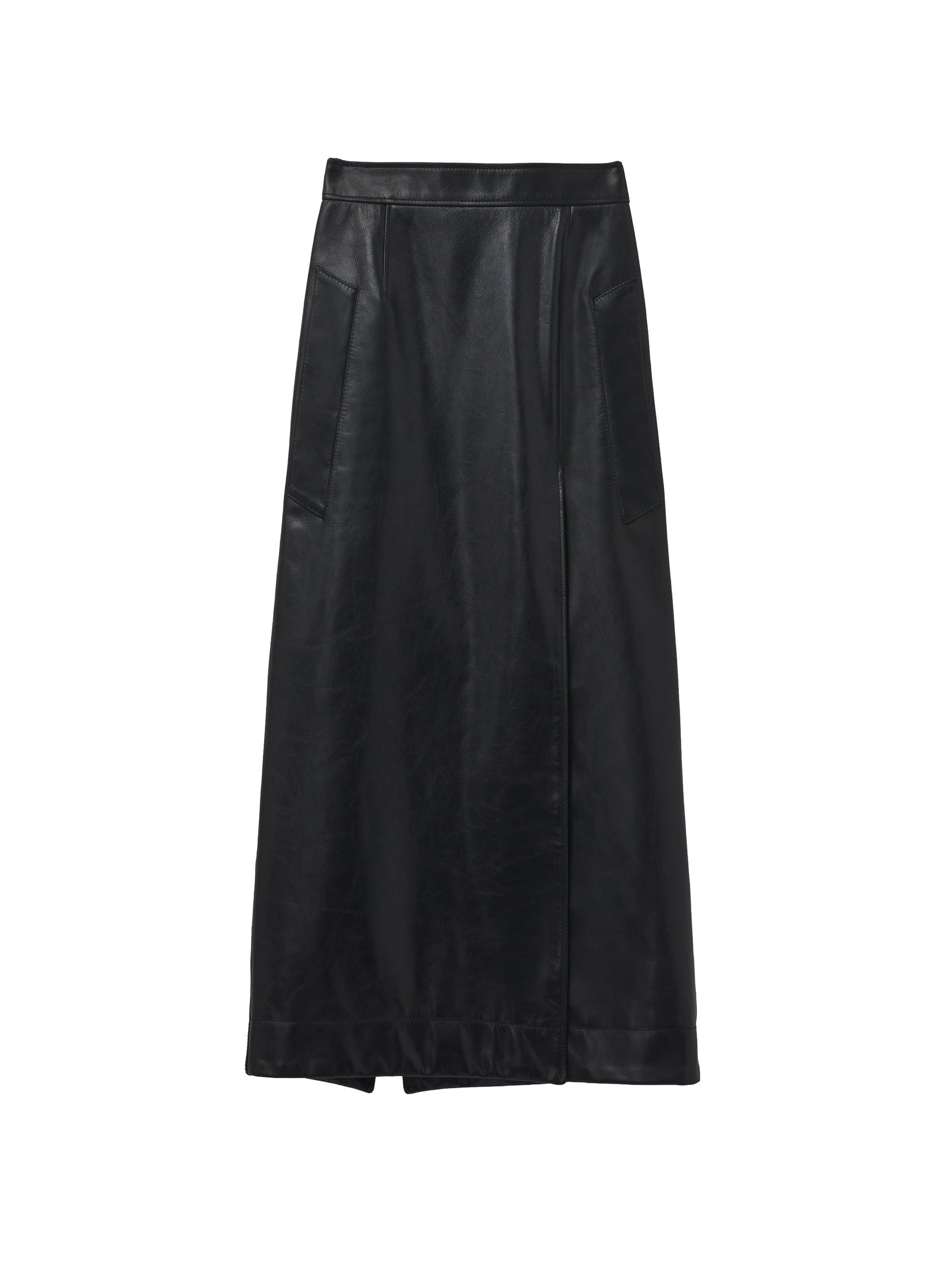 Jupe crayon en cuir - Black