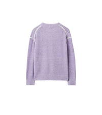 13 qty Cardigan en lin et coton - Purple Melange