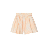 103 qty Short en coton à motif check - Pastel Peach Check