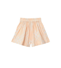 103 qty Short en coton à motif check - Pastel Peach Check