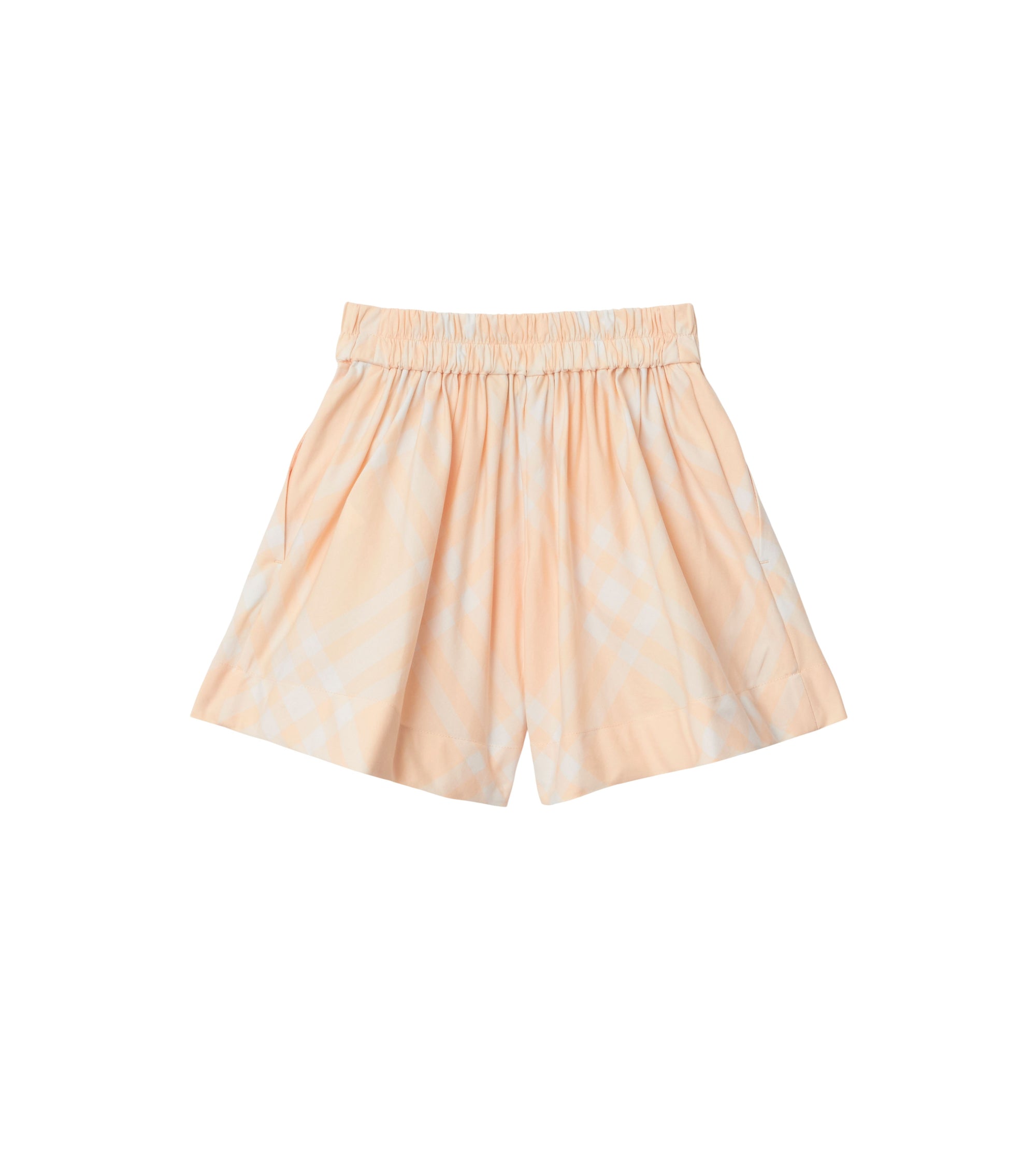 103 qty Short en coton à motif check - Pastel Peach Check