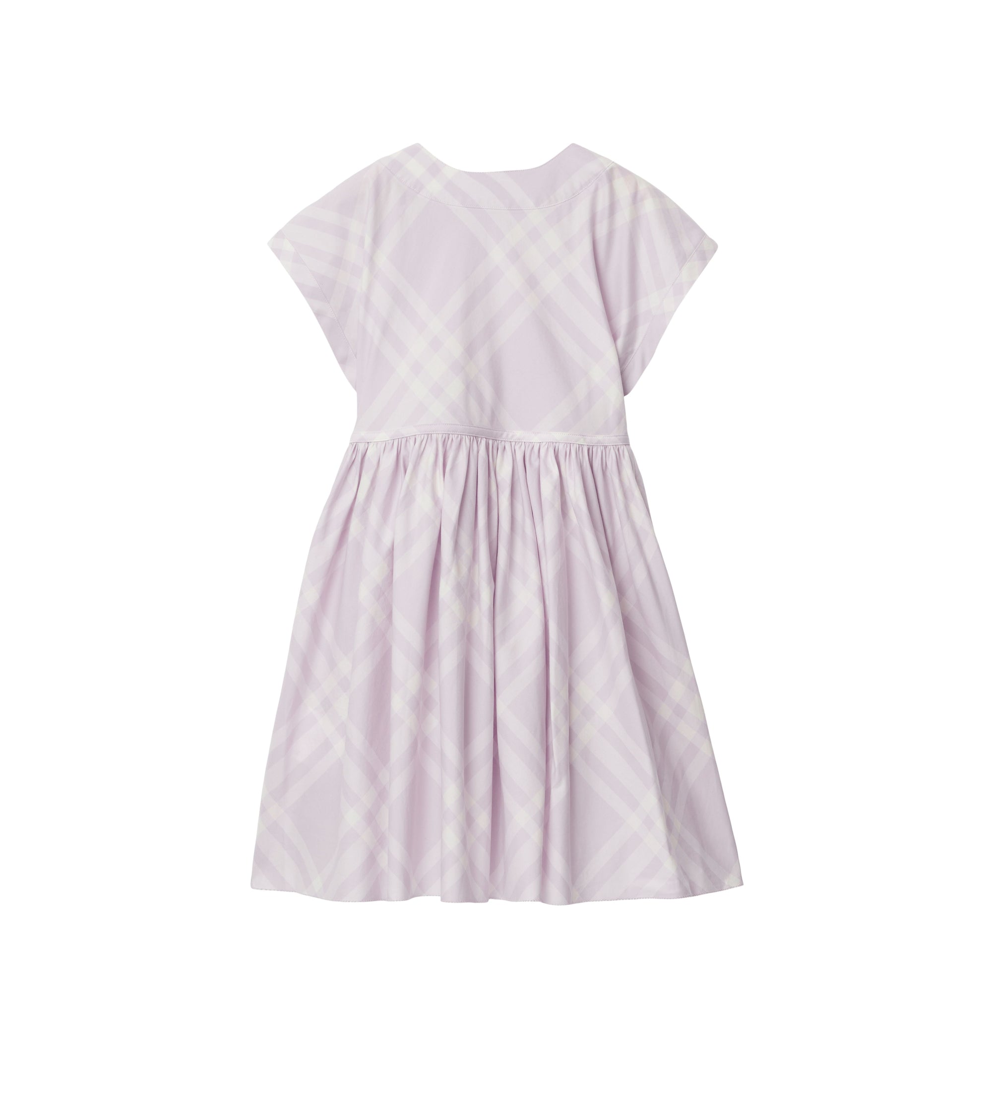 24 qty Robe en coton à motif check - Pastel Lilac Check