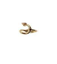 43 qty Bague Hook pavée - Gold & Clear