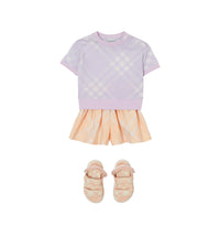 41 qty T-shirt en coton à motif check - Pastel Lilac Check