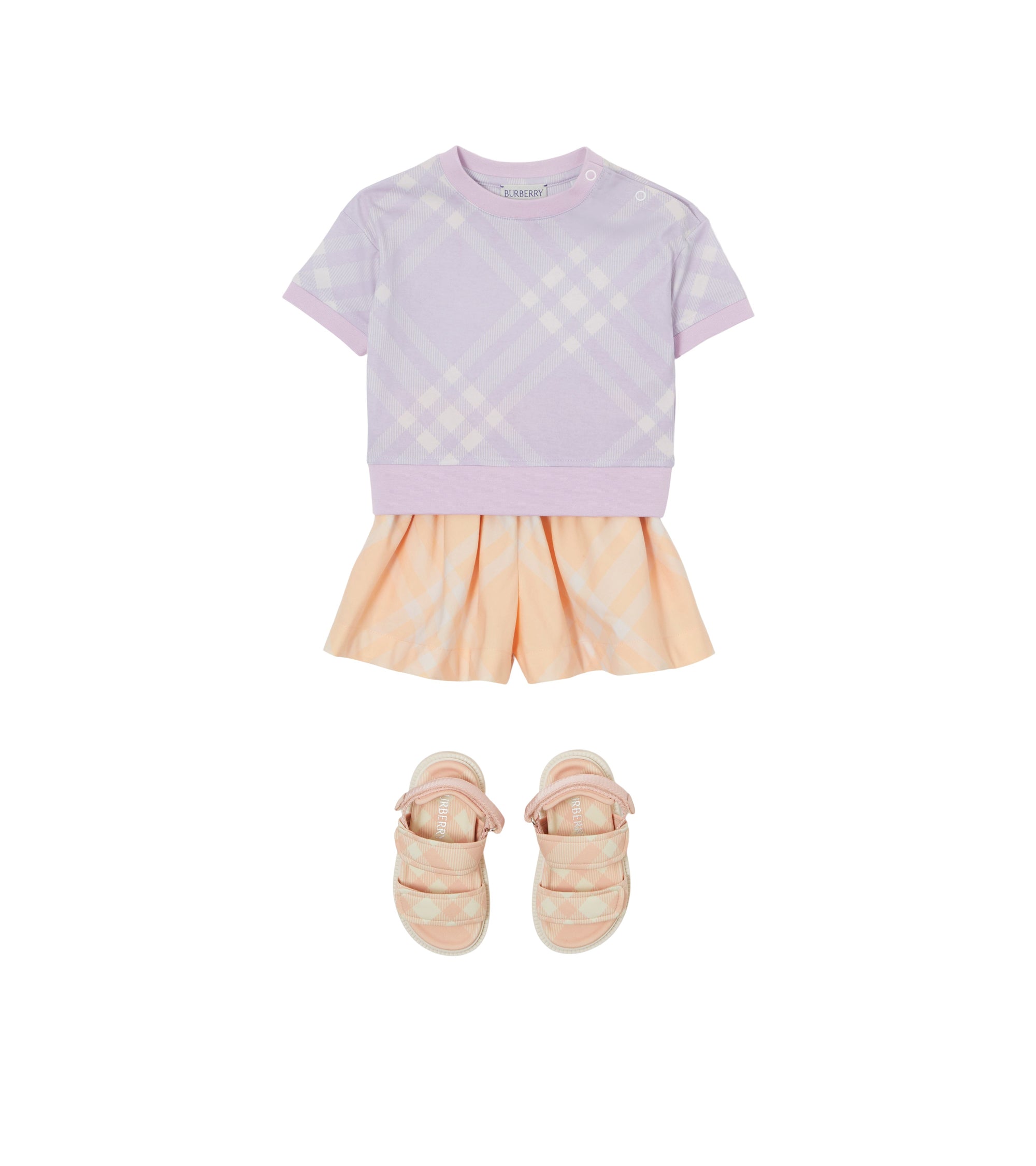 41 qty T-shirt en coton à motif check - Pastel Lilac Check