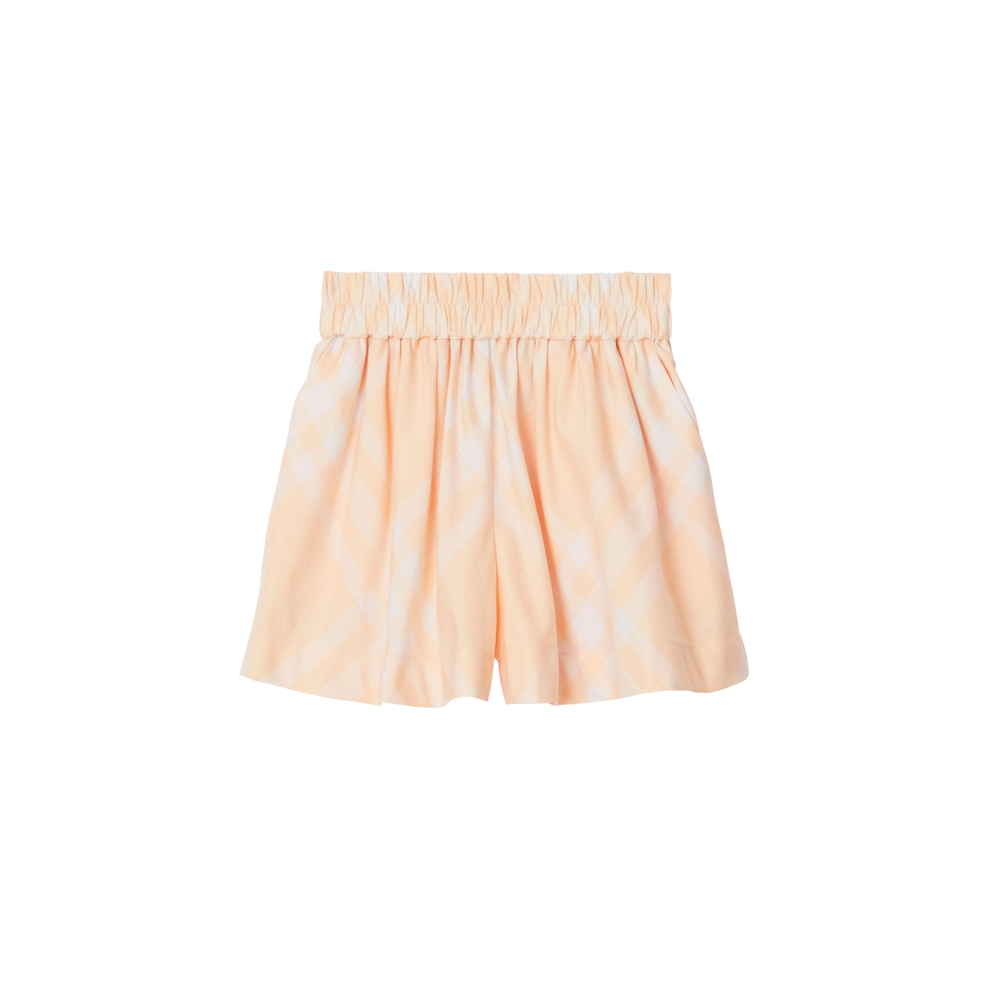 1 qty Short en coton à motif check - Pastel Peach Check