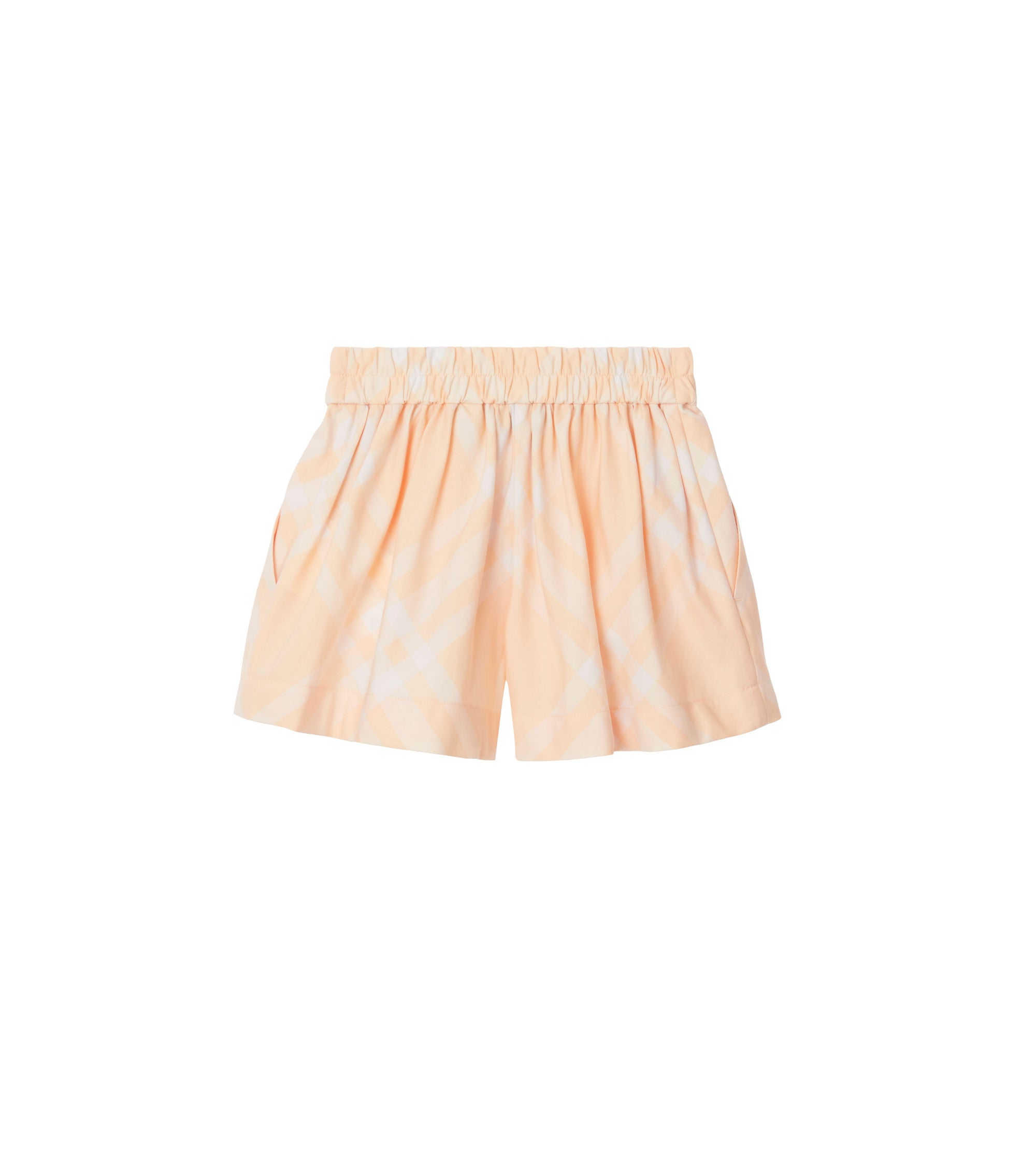 1 qty Short en coton à motif check - Pastel Peach Check