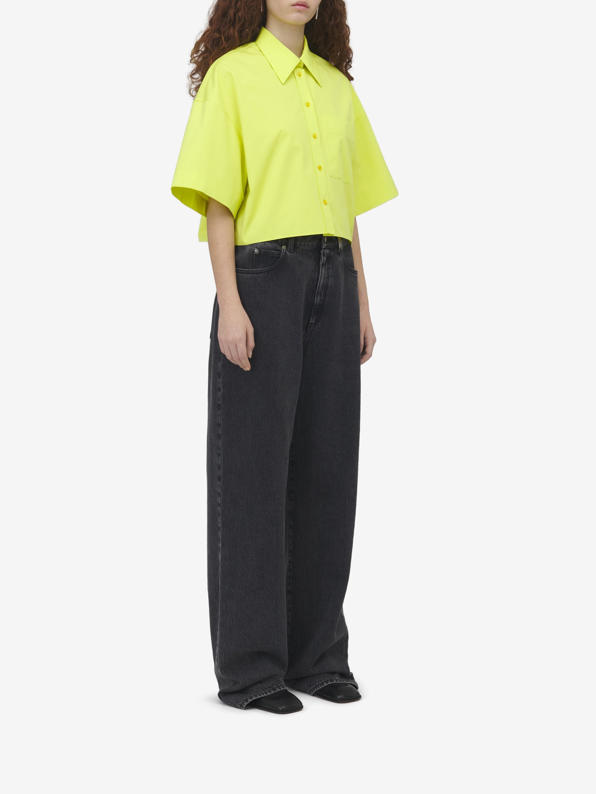 Chemise courte boutonnée - Acid Yellow