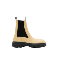 81 qty Bottines Chelsea Creeper en cuir - Custard