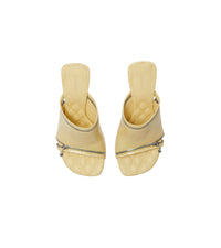 128 qty Sandales Peep en cuir - Daffodil