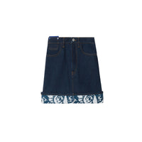 35 qty Mini jupe en denim épais - Indigo Blue