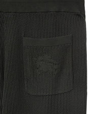 8 qty Pantalon de survêtement en mesh de soie et coton - Onyx