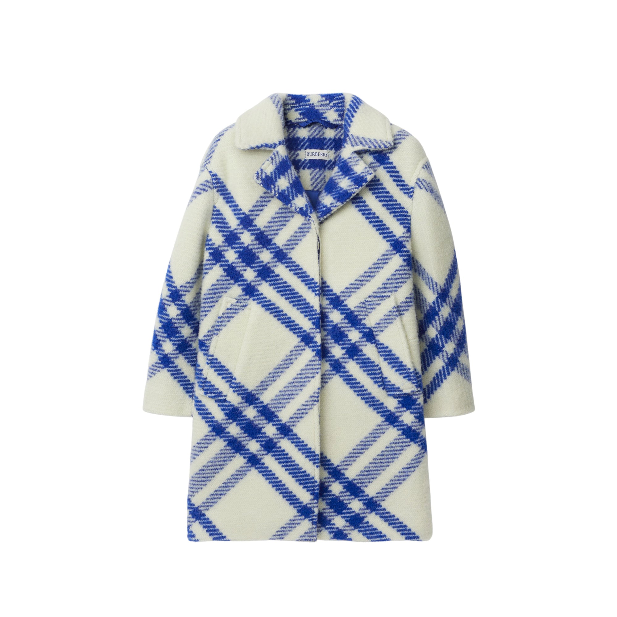 16 qty Manteau en laine à motif check - Salt Check