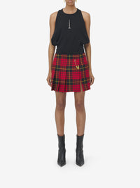 Jupe courte en laine - Red Black Yellow