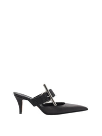 Mules avec logo 70 en cuir - Black