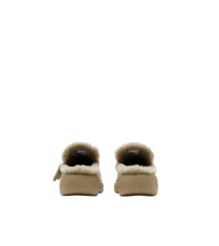 3 qty Mules Stony en cuir velours et shearling - Clay