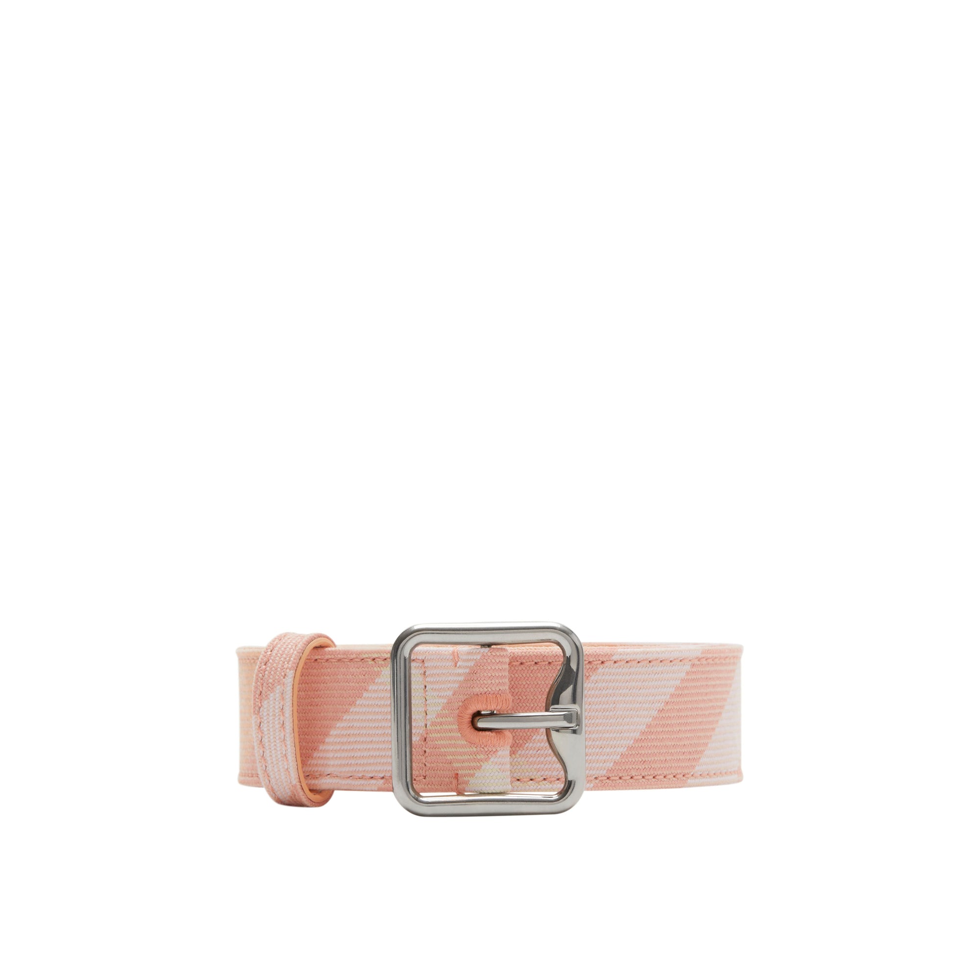 29 qty Ceinture B Buckle à motif check - Peach