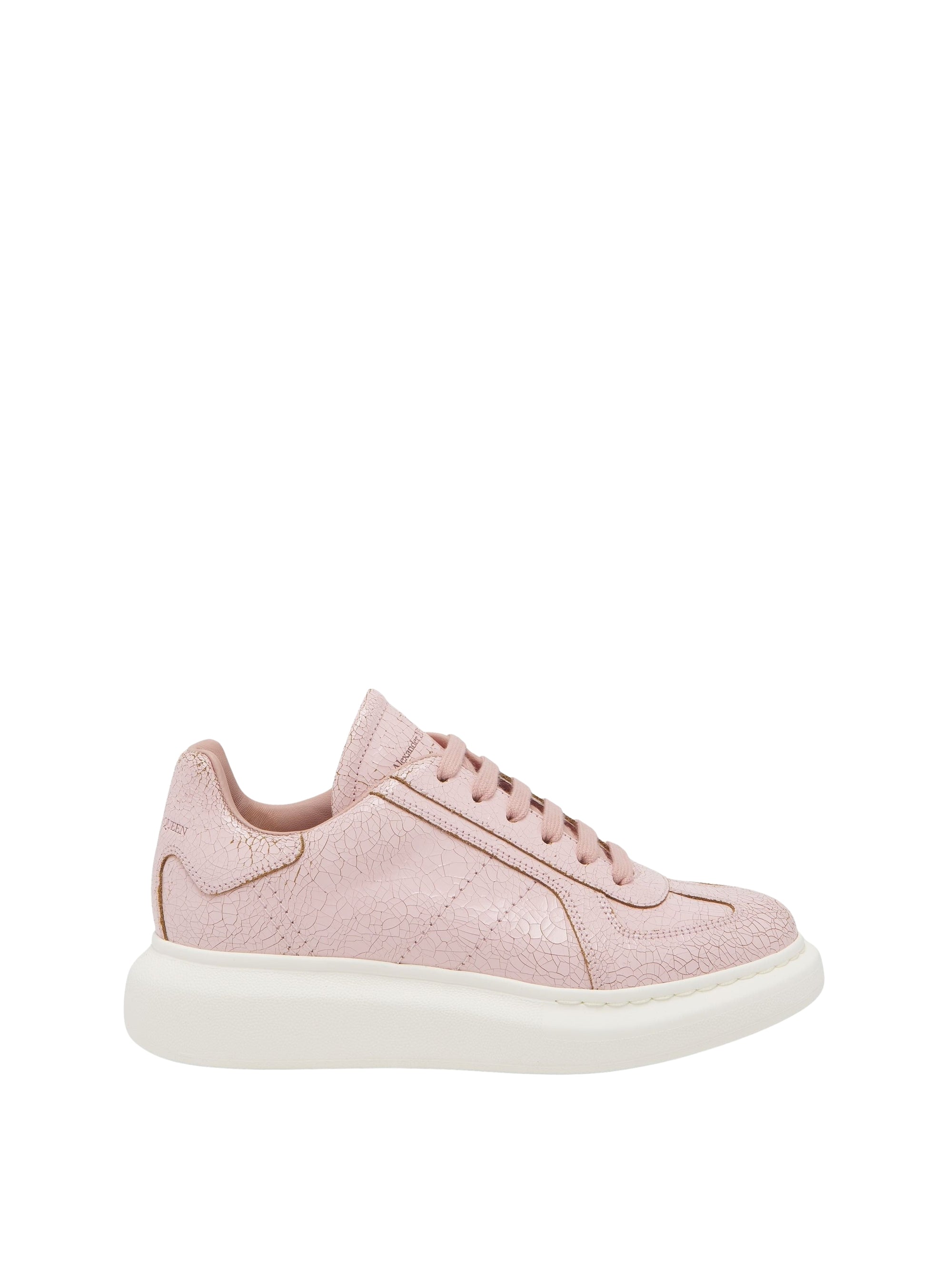 Sneakers avec logo en cuir - Pink