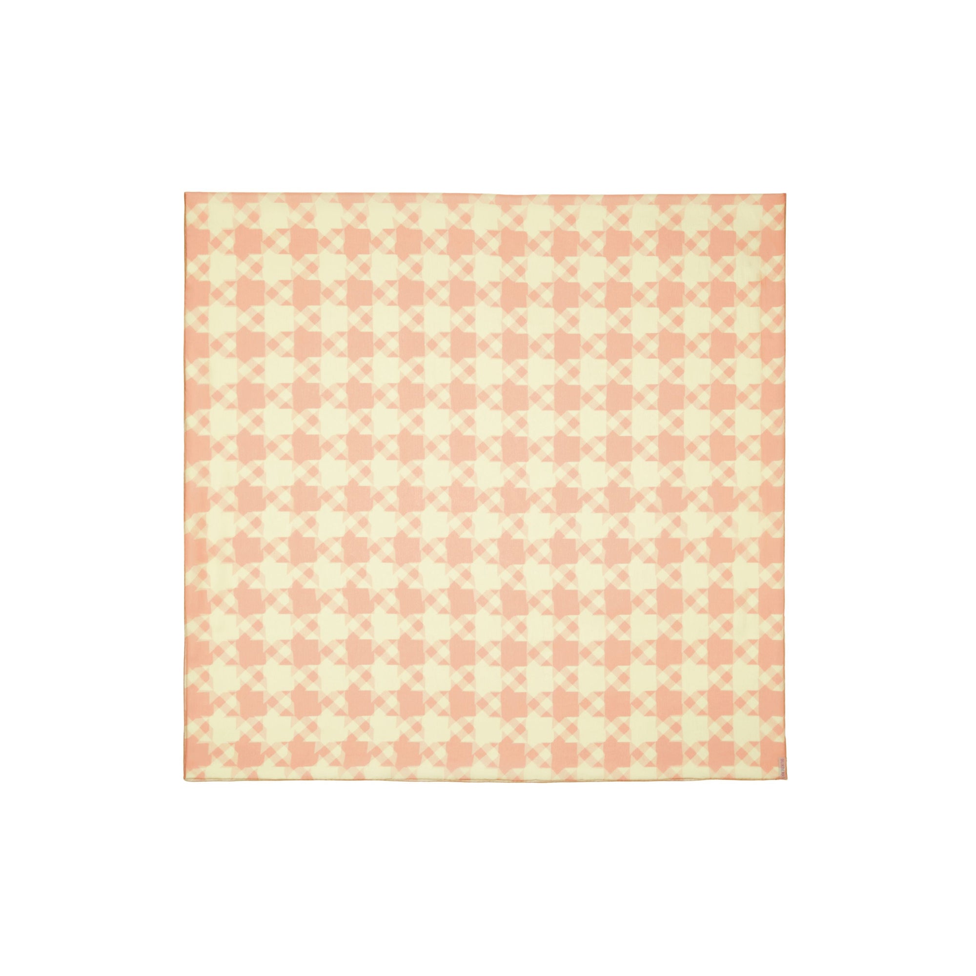 10 qty Foulard en soie pied-de-poule - Blush & Sherbet